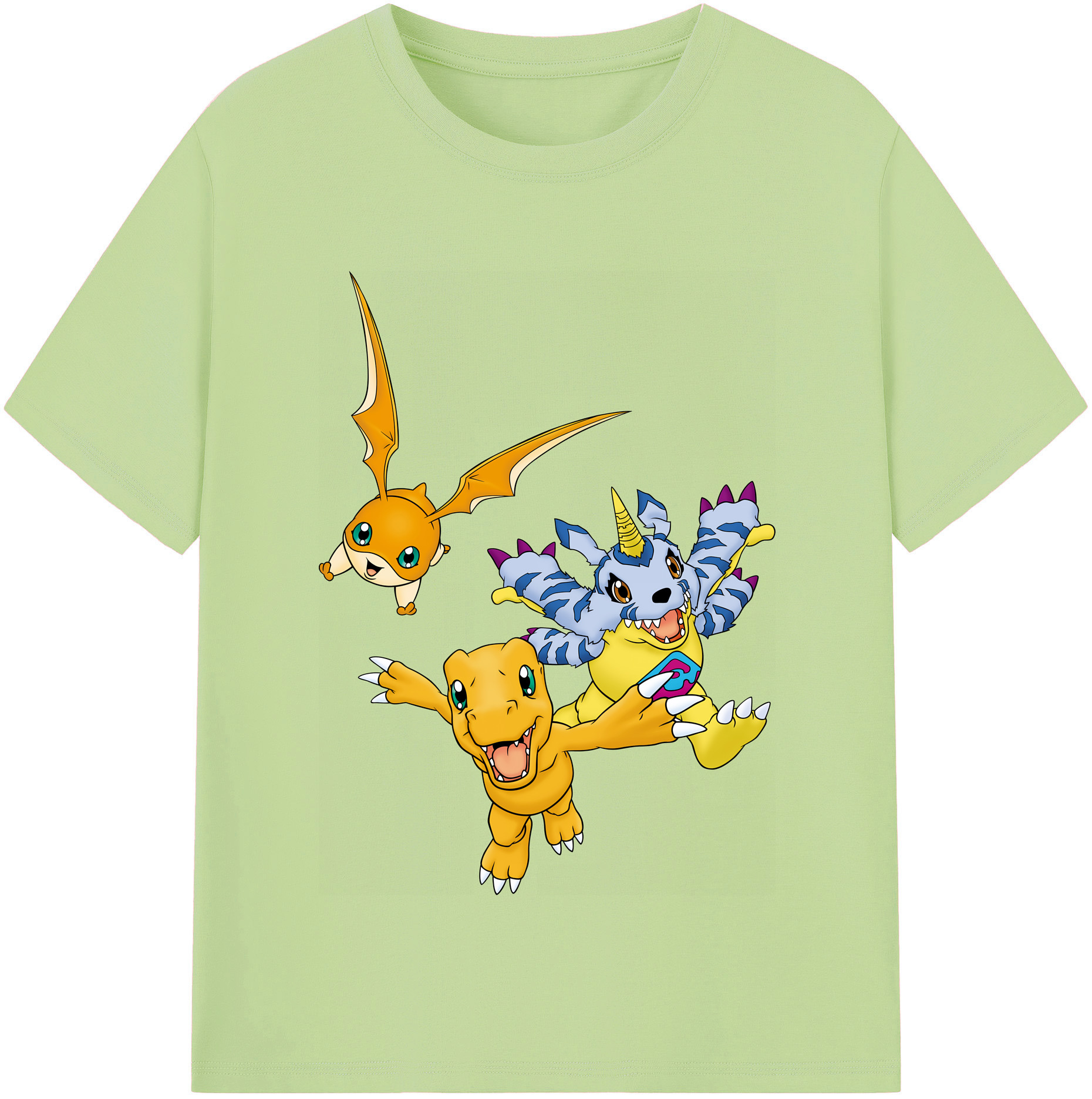 （画像用） Digimon デジタルモンスター/デジモン 綿100％半袖Tシャツ（フロントプリント）